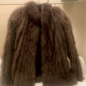 Beautiful dyed fox jacket made by Henig furs worn once like new